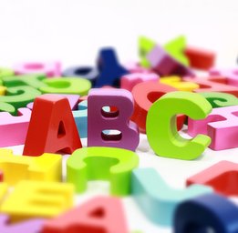 Bunte Buchstaben